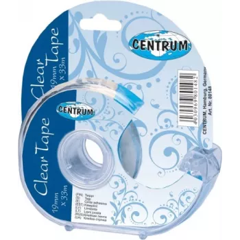 Centrum skaidri lipni juosta su dozatoriumi 19mm x 33m