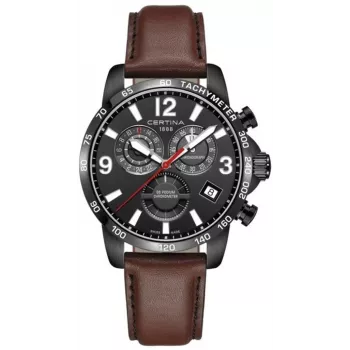CERTINA DS Action Diver Automatinis Vyriškas Laikrodis 42mm Rožinio Aukso PVD Ruda Odinis Dirželis C034654360570