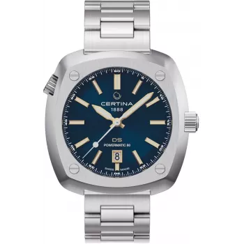 CERTINA DS Action Diver Automatinis Vyriškas Laikrodis 43mm Mėlynas Ciferblatas Plieninė Milano Tinklelio Apyrankė C041407190410