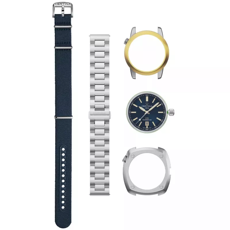 CERTINA DS Action Diver Automatinis Vyriškas Laikrodis 43mm Mėlynas Ciferblatas Plieninė Milano Tinklelio Apyrankė C041407190410