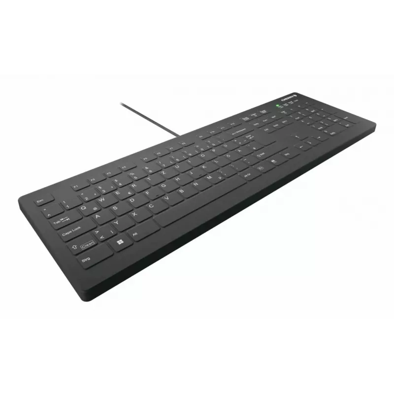 CHERRY Contour Design Active Key AK-C8112 pilno dydžio laidinė USB klaviatūra, žirkliniai jungikliai, QWERTZ išdėstymas, juoda