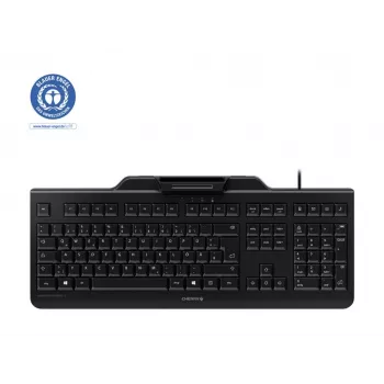 Cherry SECURE BOARD 1.0 laidinė klaviatūra su NFC skaitytuvu, JK išdėstymas, juoda