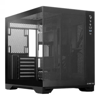 Chieftec VISIO AIR Fanless GM-30B-M-FL-OP Micro-ATX Tower Black Tempered Glass