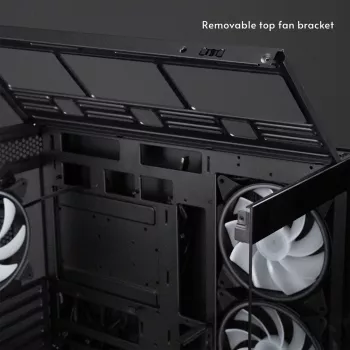 Chieftec Vista Max GX-30B-OP Mid Tower ATX korpusas su 4x ARGB ventiliatoriais ir grūdintu stiklu, juodas