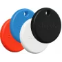 Chipolo POP – Bluetooth Tracker su keičiama baterija, skirtas iOS ir Android, 4 vnt. rinkinys – juoda, balta, raudona, mėlyna