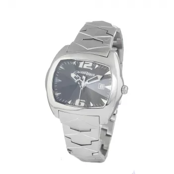 CHRONOTECH CT2188L-02M Vyriškas analoginis kvarcinis laikrodis 41mm plieninis korpusas juodas ciferblatas sidabrinė apyrankė