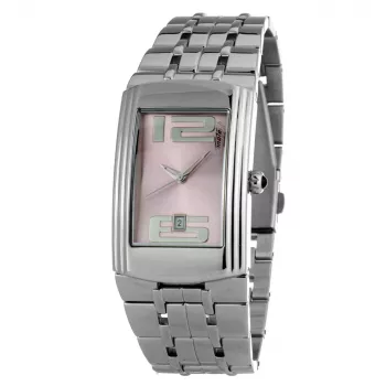 CHRONOTECH CT7017B-02M Unisex Quartz Analog Watch 30mm Stainless Steel Mesh Strap
