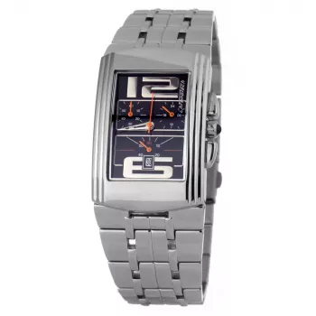 CHRONOTECH CT7018B-04M Vyriškas analoginis kvarcinis chronografinis laikrodis 40mm nerūdijantis plienas sidabrinis