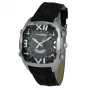CHRONOTECH MAN CT7677M-02 analoginis kvarcinis laikrodis 45 mm juodas ciferblatas odinė apyrankė