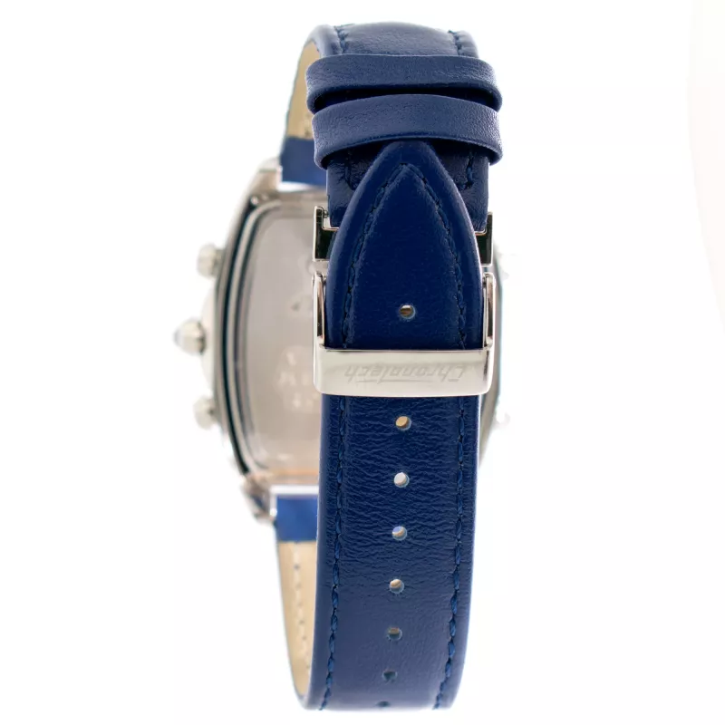Chronotech MAN CT7677M-03 45 mm analoginis kvarcinis chronografas, juodas ciferblatas, odinis dirželis