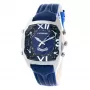 Chronotech MAN CT7677M-03 45 mm analoginis kvarcinis chronografas, juodas ciferblatas, odinis dirželis