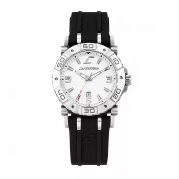 CHRONOTECH RW0038 Vyriškas Analoginis Kvarcinis Laikrodis 39mm Plieninis Korpusas Juodas Ciferblatas Juodas Odinis Dirželis
