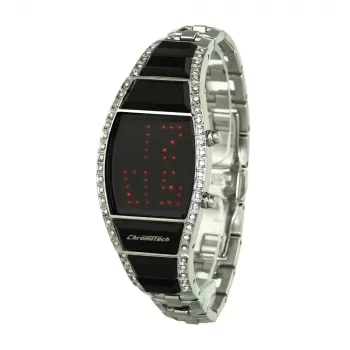 CHRONOTECH Woman CT7122LS-03M Kvarcinis analoginis laikrodis 28 mm sidabrinis nerūdijantis plienas