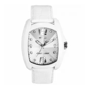CHRONOTECH moteriškas laikrodis RW0009 35mm kvarcinis analoginis nerūdijantis plienas oda baltas