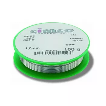 Cimco 150154 bešvinė litavimo viela Sn99.3Cu0.7 1,0 mm 250 g DIN EN 29453-4