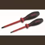 CIMCO 2 dalių VDE izoliuotų atsuktuvų rinkinys su kombinuotu profiliu, 1000V AC/1500V DC, 290x80x25 mm 117750