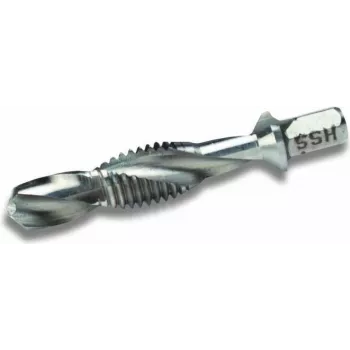 Cimco 207374 suktinis grąžtas su šešiabriauniu kotu, 5 mm, spalvotiesiems metalams