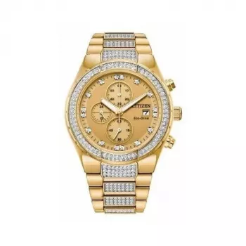 CITIZEN Eco-Drive Chronograph Stainless Steel Watch CA0752-66P 41mm