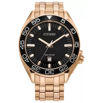 CITIZEN Eco-Drive vyriškas laikrodis AW1773-55E 42mm nerūdijantis plienas juodas ciferblatas