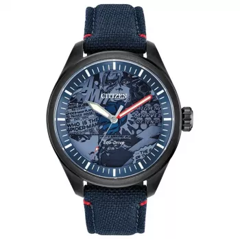 CITIZEN Eco-Drive vyriškas laikrodis AW2037-04W 43mm nerūdijantis plienas ruda oda žalias ciferblatas
