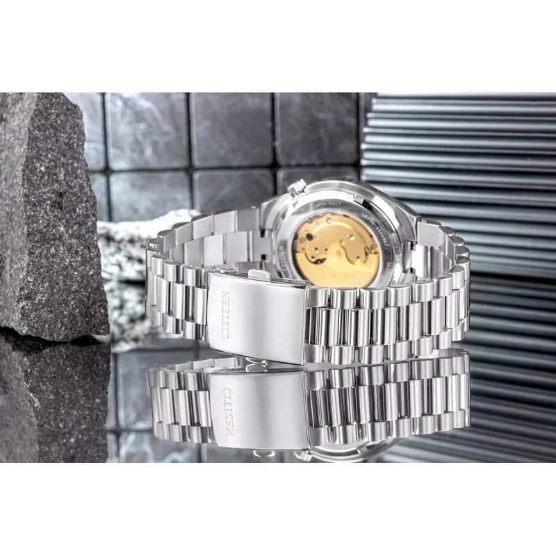 CITIZEN Vyriškas automatinis laikrodis NJ0159-86X 40mm Auksinio atspalvio nerūdijantis plienas Žalias ciferblatas