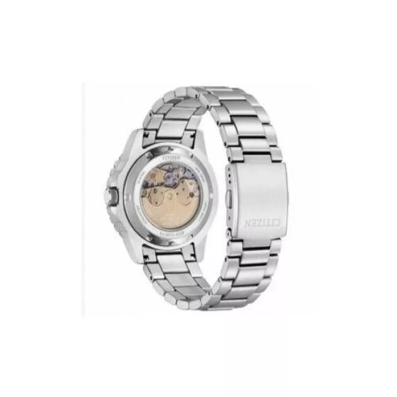 CITIZEN Vyriškas automatinis laikrodis NJ0170-83X 43mm Nerūdijantis plienas Žalias ciferblatas