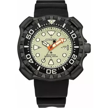 CITIZEN Vyriškas Eco-Drive Nardymo Laikrodis BN0227-25X 47mm Juodas Jonuotas Nerūdijantis Plienas ir Poliuretano Dirželis