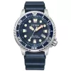 CITIZEN Vyriškas Eco-Drive Nardymo Laikrodis BN0151-17L 44mm Mėlynas Ciferblatas Mėlynas Poliuretano Dirželis