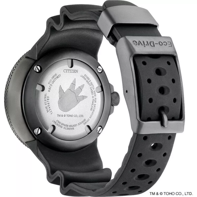 Citizen Promaster Diver Eco-Drive vyriškas laikrodis BJ8059-03Z 48 mm, juodas ciferblatas, juodas poliuretano dirželis
