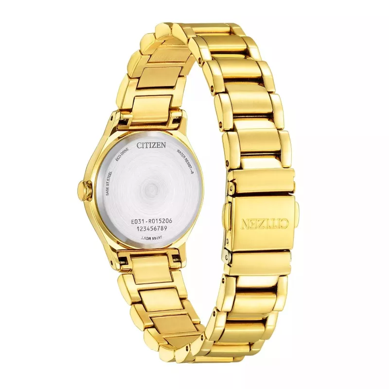 CITIZEN Moteriškas Eco-Drive Laikrodis EM0737-58E 28mm Nerūdijančio Plieno Deimantinis Apyrankė