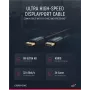 ClickTronic 40994 DisplayPort kabelis 2 m juodas - 4K Ultra HD, auksuoti jungtys, trigubas ekranavimas
