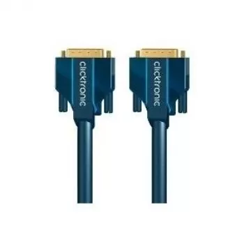 CLICKTRONIC DVI-D Dual Link kabelis 2m – auksuoti kontaktai, dvigubas ekranavimas, WQXGA 2560x1600