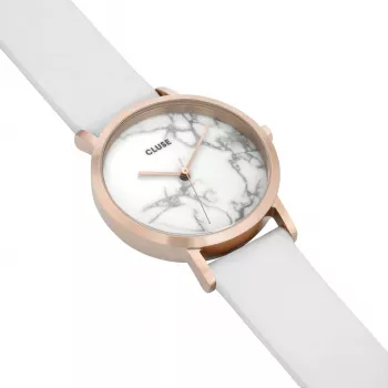CLUSE Minuit Moteriškas Kvarco Laikrodis 33 mm Rožinio Aukso Spalvos Nerūdijančio Plieno Tinklelis