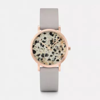 CLUSE Minuit moteriškas laikrodis 33 mm rožinio aukso nerūdijančio plieno tinkleliu