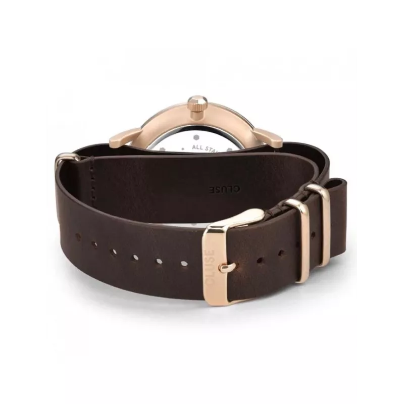 CLUSE Minuit moteriškas laikrodis CW0101501009 33 mm auksinis nerūdijančio plieno tinklelis
