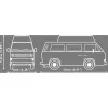COBI Volkswagen T3 Camper Van 1:25 liejimo modelis - raudonas