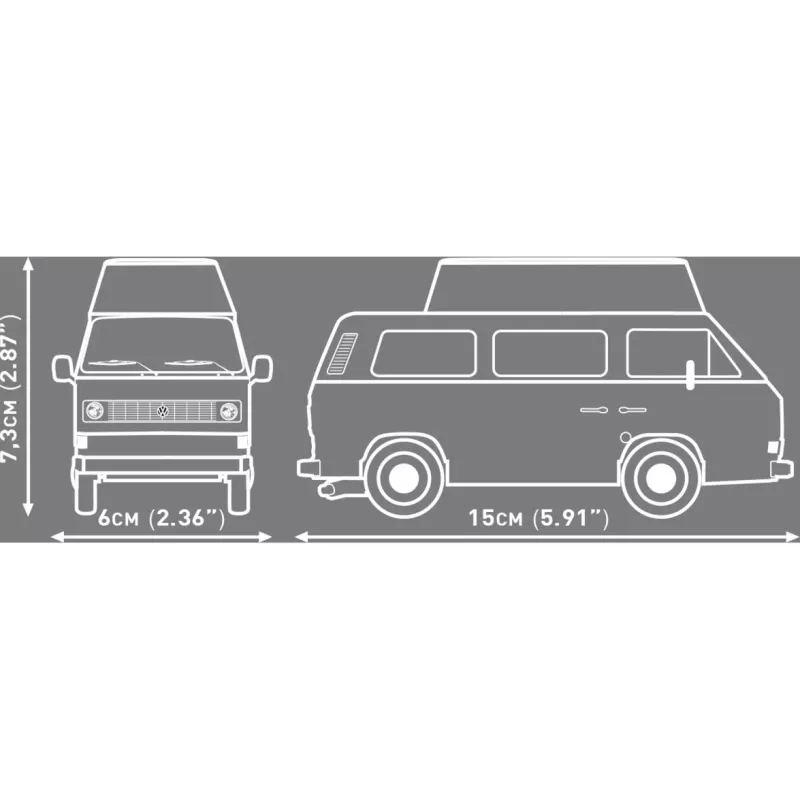 COBI Volkswagen T3 Camper Van 1:25 liejimo modelis - raudonas