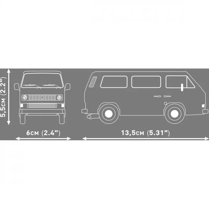 COBI Volkswagen T3 Transporter 1:35 mastelio liejimo modelis (mėlynas)