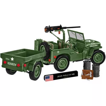COBI Willys MB & Trailer Executive Edition statybiniai blokeliai (400 dalių)