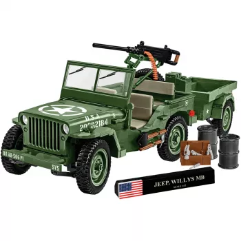 COBI Willys MB & Trailer Executive Edition statybiniai blokeliai (400 dalių)