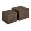 Kavos staliukų komplektas Coffee Table Brown Set 40x40x36 50x50x40