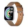COLMI C28 Smartwatch – Sidabrinis + Ruda odinis dirželis