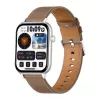 COLMI C28 Smartwatch – Sidabrinis + Ruda odinis dirželis