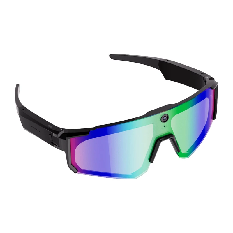 COLMI V06 AI Sports Sunglasses (Juodi su mėlynais lęšiais)