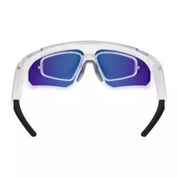 COLMI V06 AI White Sports Sunglasses su mėlynais lęšiais