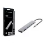CONCEPTRONIC 7-in-1 USB-C dokavimo stotelė su HDMI, USB-C PD, 2x USB-A, SD ir MicroSD kortelių skaitytuvais, 25 cm laidu, Space Grey