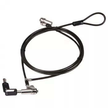 Conceptronic NBT Nano-Lock Dual nešiojamojo kompiuterio spyna, 4 skaitmenų, 1,8 m plieninis trosas, juoda/sidabrinė