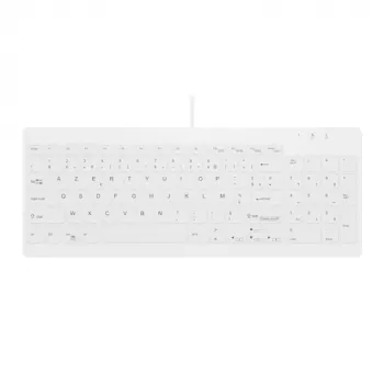 Contour ACTIVE KEY Higienos Kompaktiška Itin plona Laidinė USB Klaviatūra Juoda (AK-C7012F-UVS-W/FR)