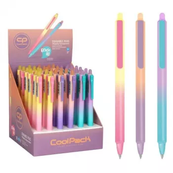 COOLPACK Gradient Light ištrinamas gelio rašiklis su užtraukiamu mechanizmu, 0,5 mm, juoda rašalo spalva