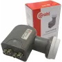 CORAB Universal Quad LNB – 4 išėjimai, 0,1 dB triukšmo rodiklis, 40 mm apšvieta